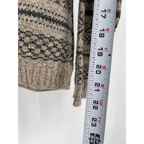 Bill Blass Sweater Men Large Beige Tan Fair Isle Pullover Crewneck Cotton Blend - Picture 7 of 13